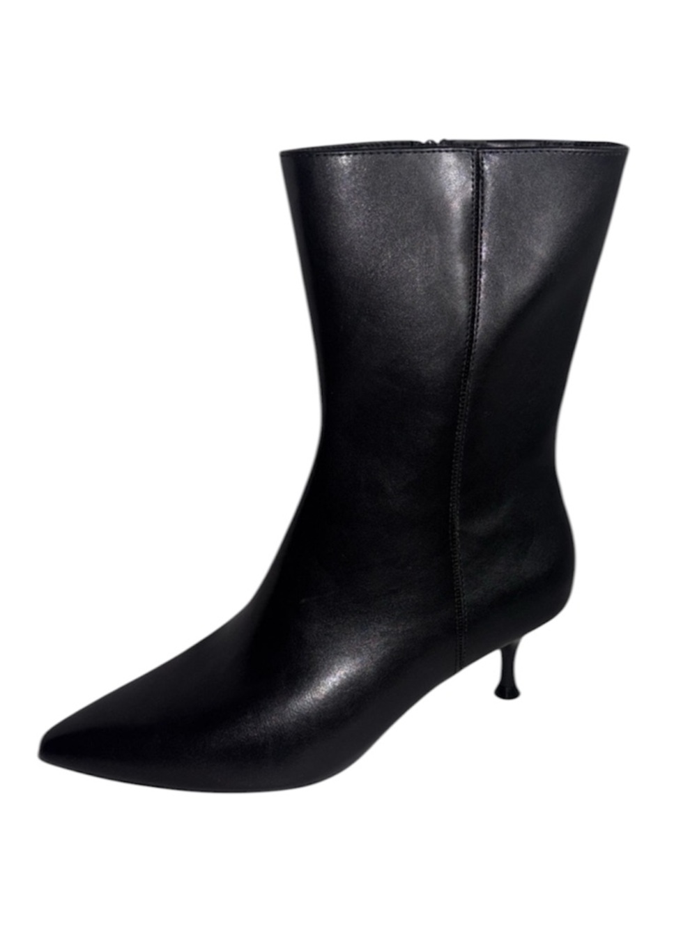 Rachel Zoe Black Bootie Kitten Heel Faux Leather Zoey Pointed Toe Women’s Size 8